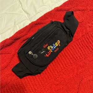 Disney Black Waist Bag with Colorful Logo
